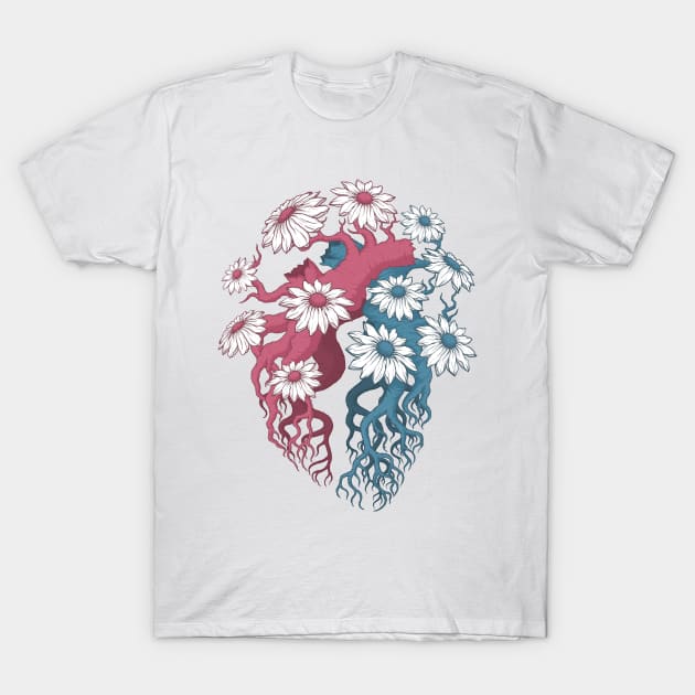 Red or Blue T-Shirt by flintsky